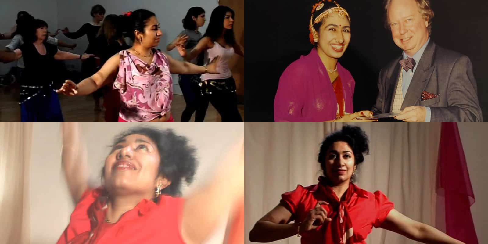 Elegant women dancing at Cherry Godiva event, showcasing vibrant cultural attire and lively atmosphere.